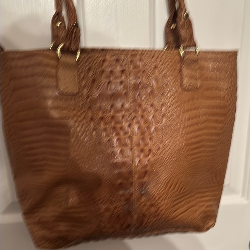 Marc Fisher Brown Crocodile Embossed Tote - Picture 7 of 13